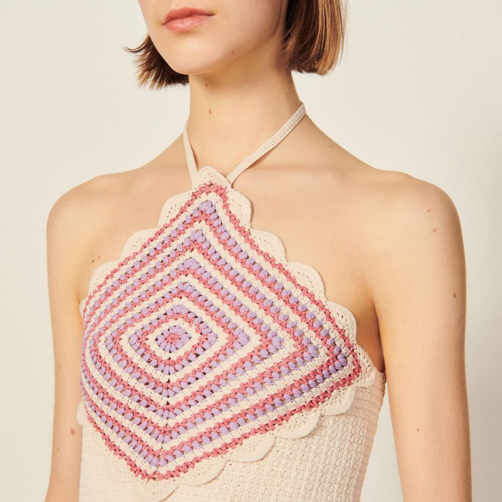 Sandro Crochet Top